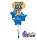 World's Best Dad Trophy Balloon Bouquet