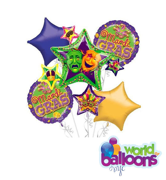 Mardi Gras Balloon Bouquet