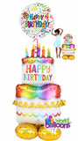 Giant Birthday Cake  Balloon 53in  Mylar)