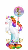 AirLoonz Rainbow Unicorn Balloon Bouquet (55in Mylar)