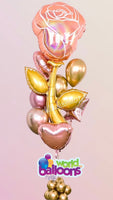 Happy Bday Flower 60 in Balloon Bouquet 14pcs