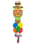 Happy Birthday Teddy Bear Balloon Bouquet