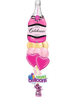 Pink Champagne Bottle Balloon Bouquet