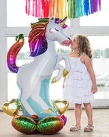 AirLoonz Rainbow Unicorn Balloon Bouquet (55in Mylar)