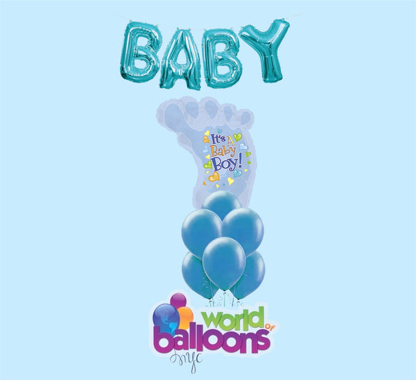 Foot Baby Boy Balloon Bouquet