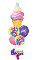 Happy Birthday Ice Cream Cone Balloon Bouquet