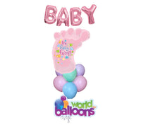 Foot Baby Girl Balloon Bouquet