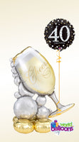 Anniversary Champagne jumbo Glass Balloon AirLoonz