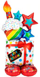 Giant Birthday Cake  Balloon 53in  Mylar)