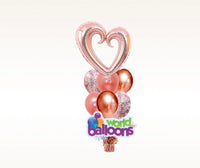 Love You open heart Balloon Bouquet