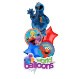 Cookie Monster Balloon Bouquet 7pcs