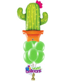Potted Cactus Shape Foil Balloon Bouquet 7pcs