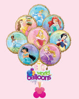 Princess Once Upon A Time Foil Balloon Bouquet 8pcs