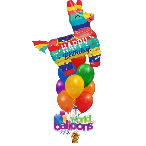 Happy Birthday Piñata  Balloon 10pcs