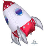 Rocket Ship 29” Foil Balloon 7pcs