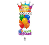 Rainbow Crown Balloon Bouquet 7pcs