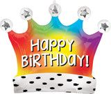 Rainbow Crown Balloon Bouquet 7pcs