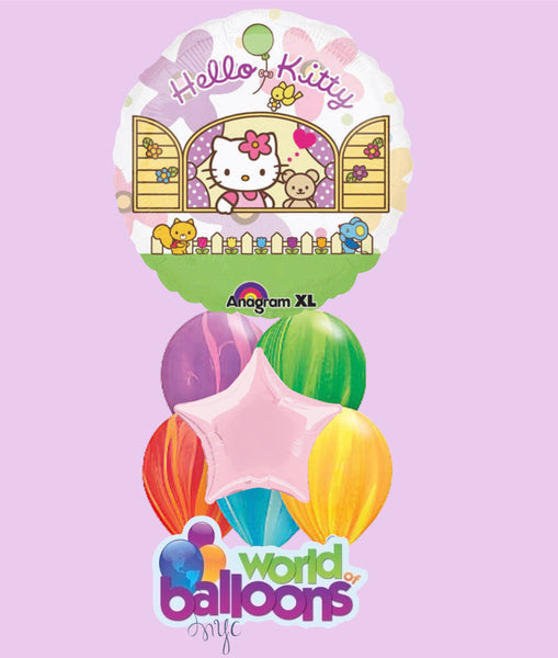 Hello Kitty Clear  Balloon Bouquet