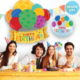 Happy Bday Colorful Balloon Banner 8pc