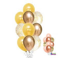 Rose/Gold Confetti Balloon Bouquet