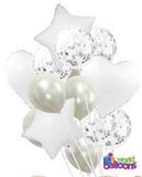 Gold Heart Confetti Balloon Bouquet