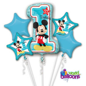 1st Birthday Mickey Mouse Balloon Bouquet